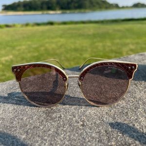 Bottega Veneta BV0210S Gold/Pink Sunglasses